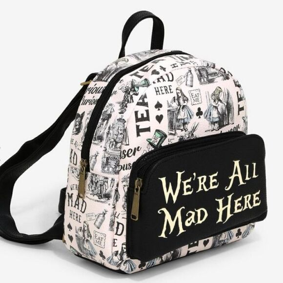 Alice In Wonderland Sketch Mini Backpack and Wallet - Picture 2 of 6